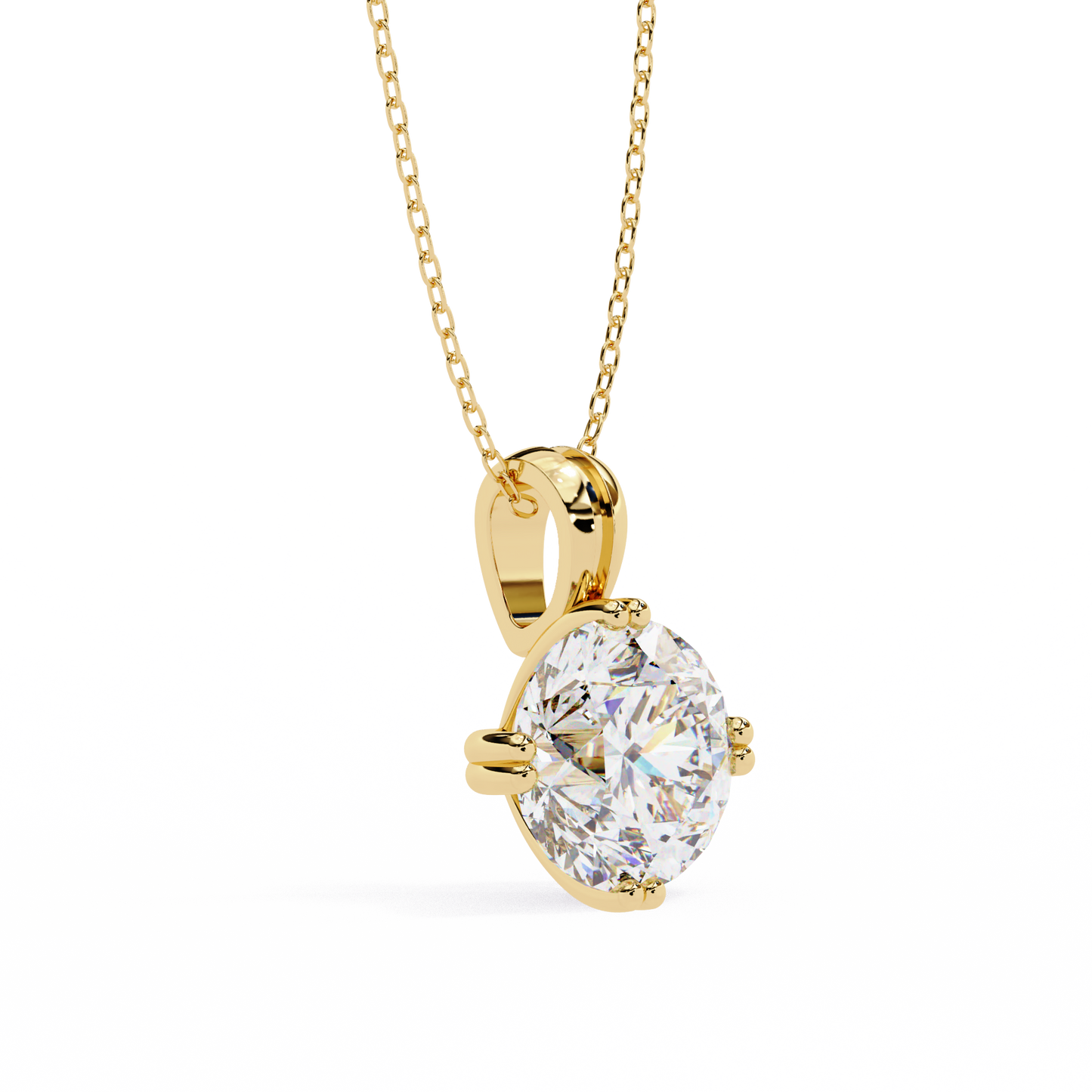 Crownlight Round – Lab Diamond Chain Pendant