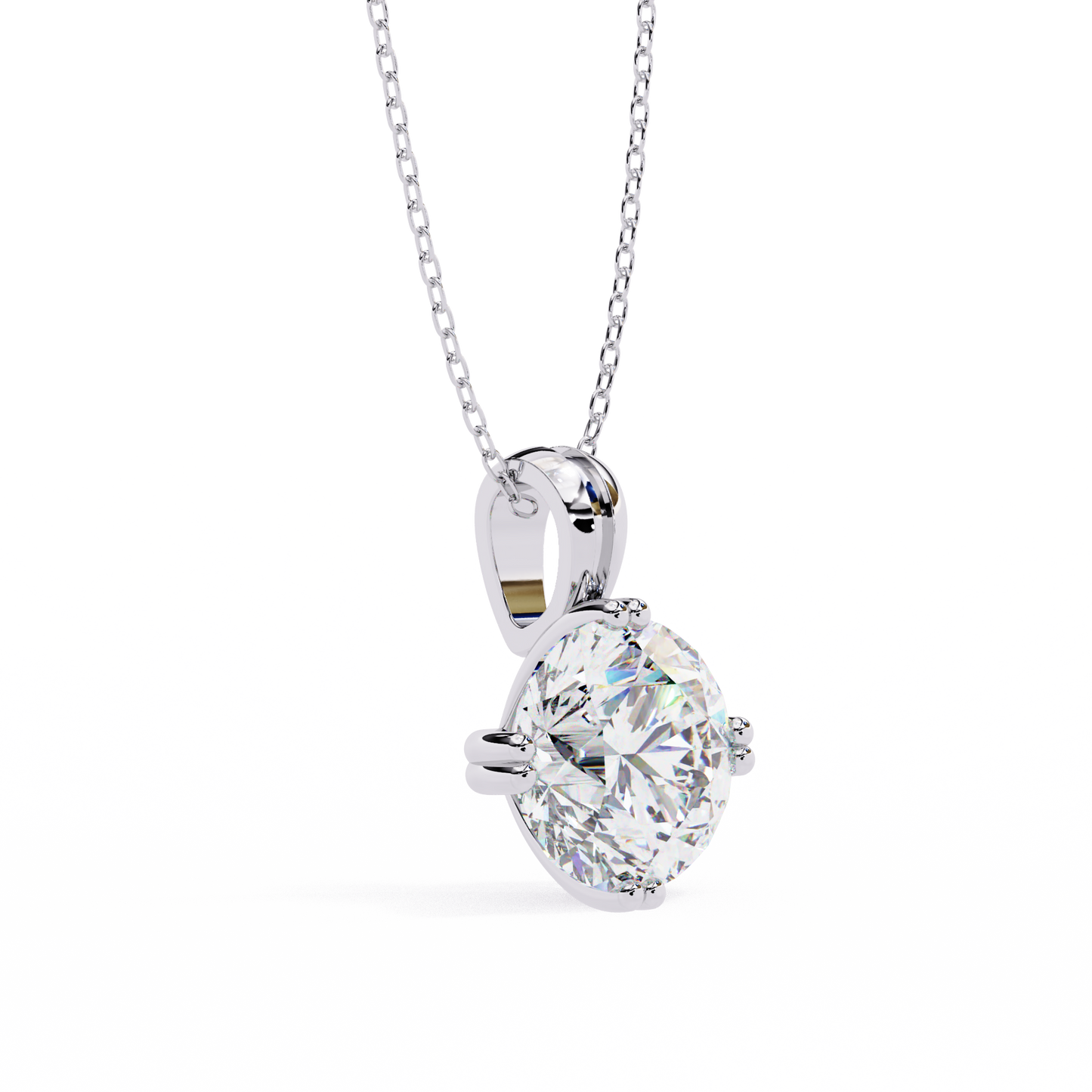 Crownlight Round – Lab Diamond Chain Pendant