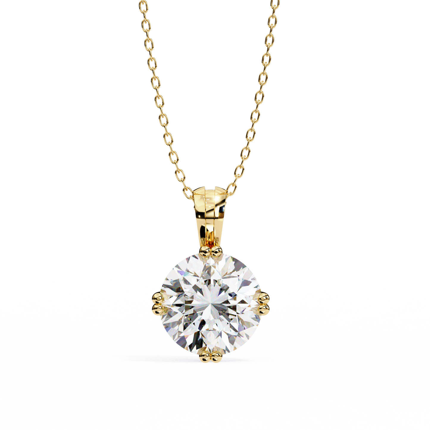 Crownlight Round – Lab Diamond Chain Pendant