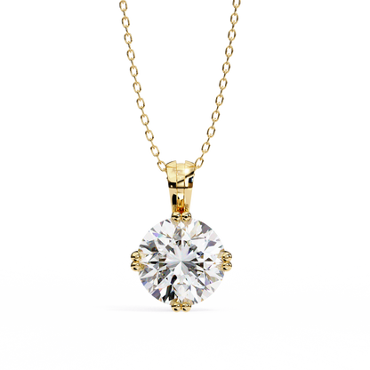 Crownlight Round – Lab Diamond Chain Pendant