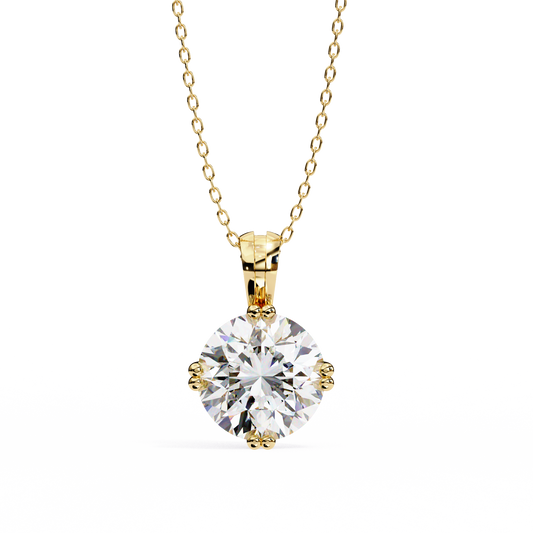 Crownlight Round – Lab Diamond Chain Pendant
