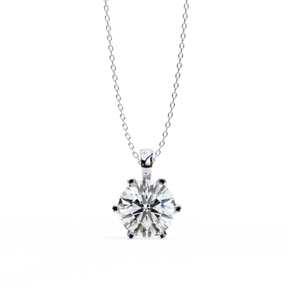 Luxe Core – Round Diamond Solitaire Chain Pendant