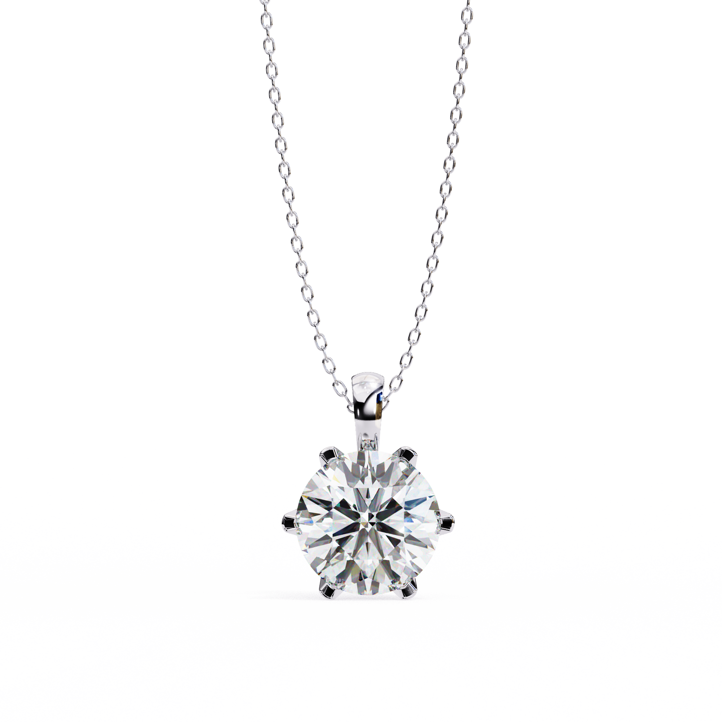 Luxe Core – Round Lab Diamond Solitaire Chain Pendant