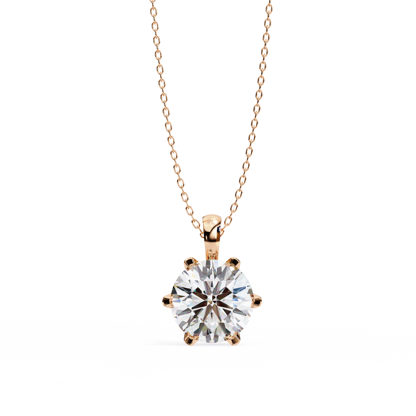 Luxe Core – Round Lab Diamond Solitaire Chain Pendant