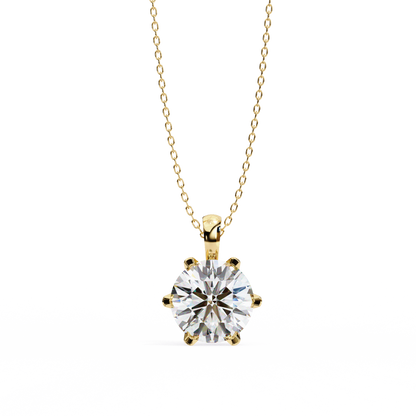 Luxe Core – Round Lab Diamond Solitaire Chain Pendant