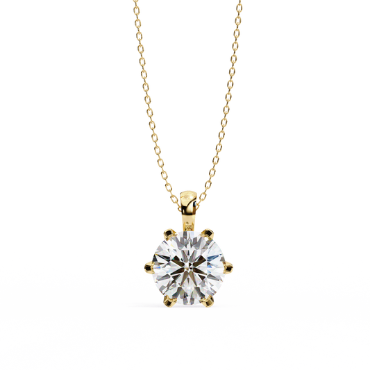 Luxe Core – Round Lab Diamond Solitaire Chain Pendant
