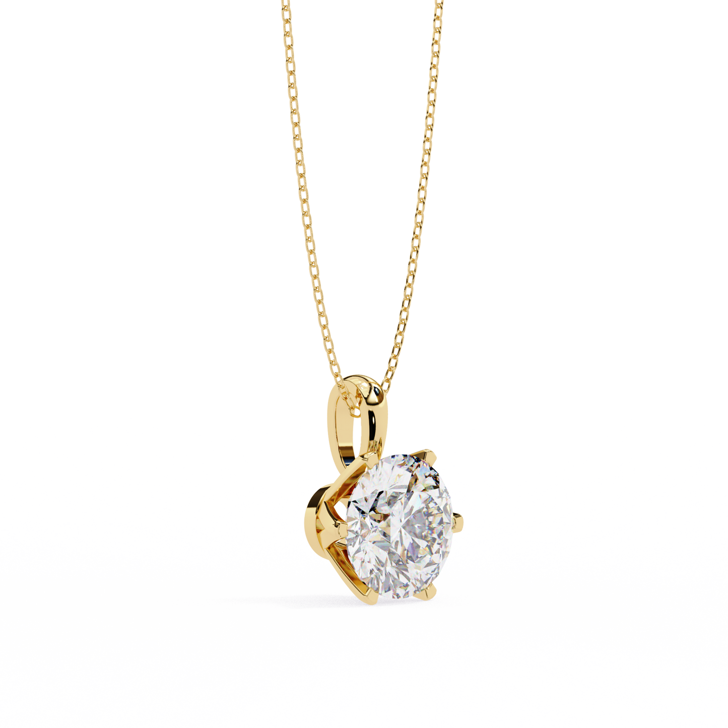 Luxe Core – Round Lab Diamond Solitaire Chain Pendant