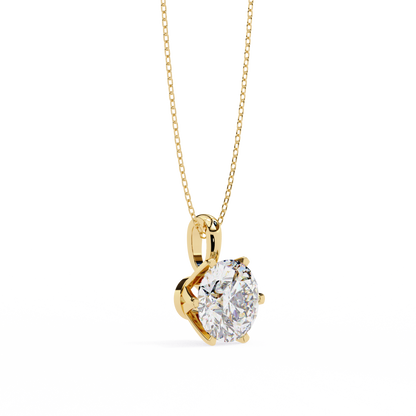 Luxe Core – Round Lab Diamond Solitaire Chain Pendant