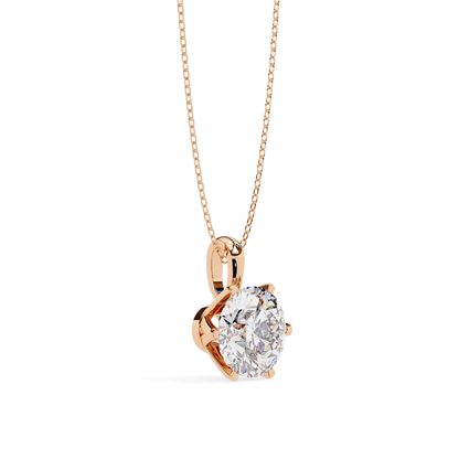 Luxe Core – Round Lab Diamond Solitaire Chain Pendant