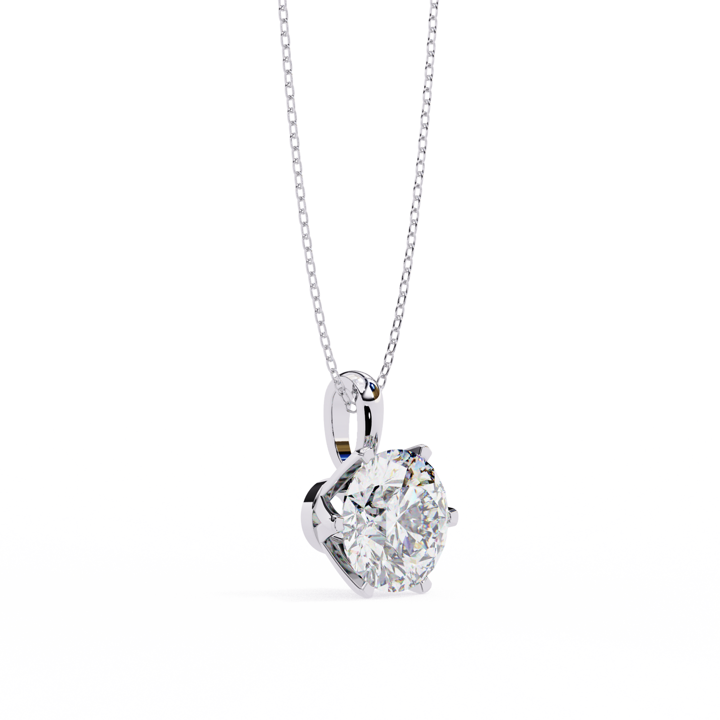 Luxe Core – Round Lab Diamond Solitaire Chain Pendant