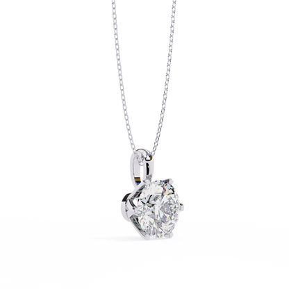 Luxe Core – Round Lab Diamond Solitaire Chain Pendant