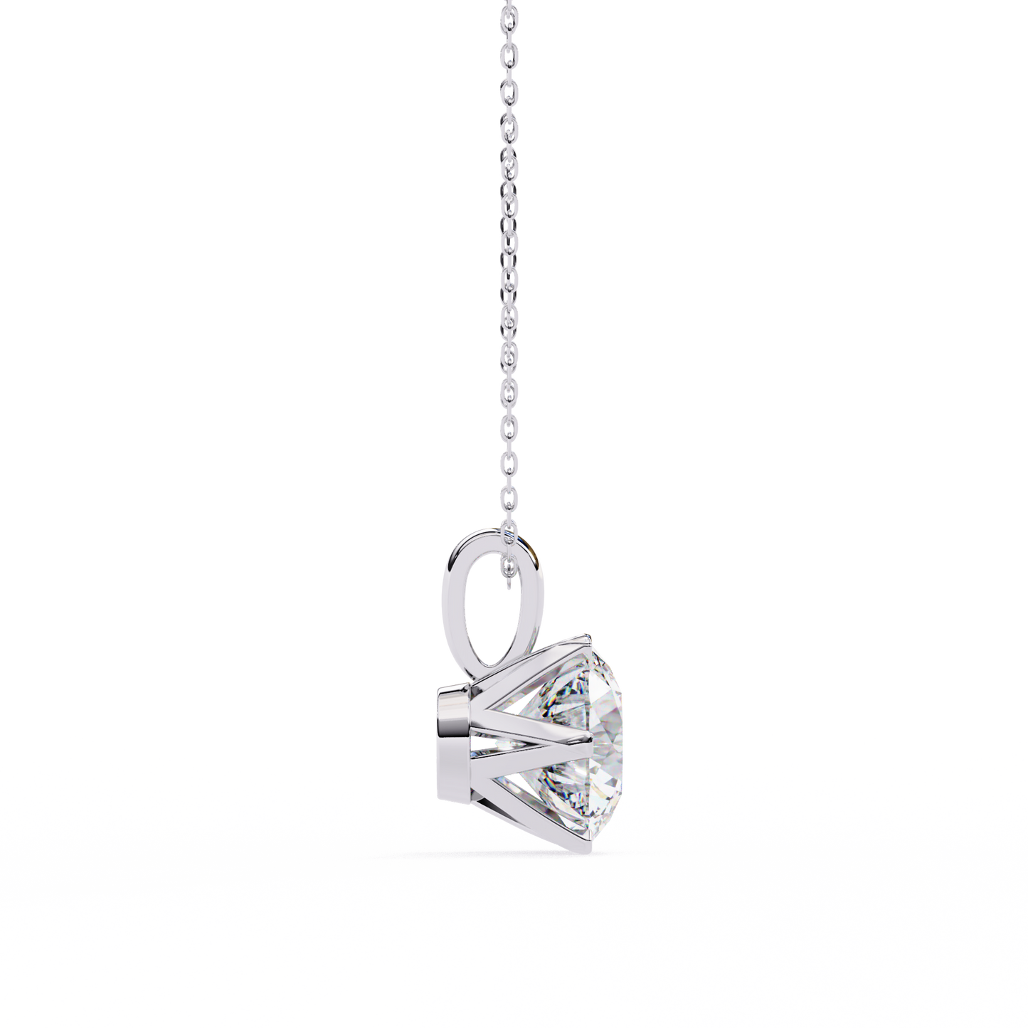 Luxe Core – Round Lab Diamond Solitaire Chain Pendant