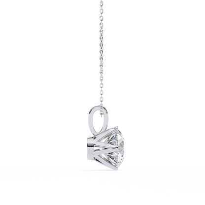 Luxe Core – Round Lab Diamond Solitaire Chain Pendant