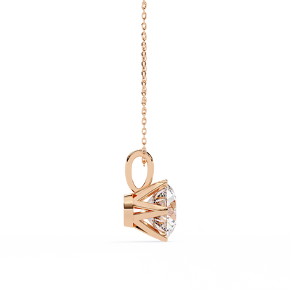 Luxe Core – Round Lab Diamond Solitaire Chain Pendant
