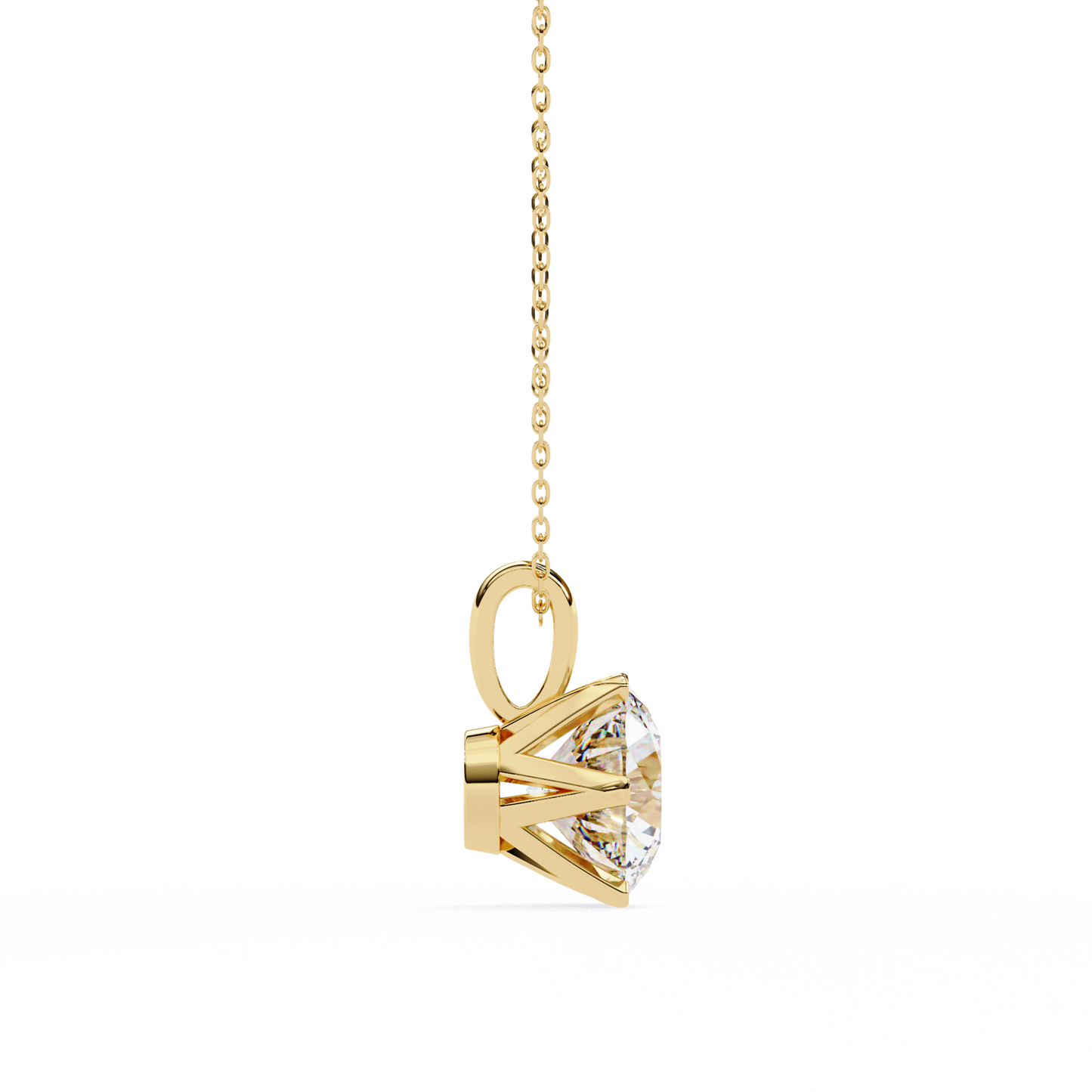 Luxe Core – Round Lab Diamond Solitaire Chain Pendant