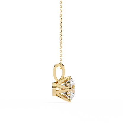 Luxe Core – Round Lab Diamond Solitaire Chain Pendant