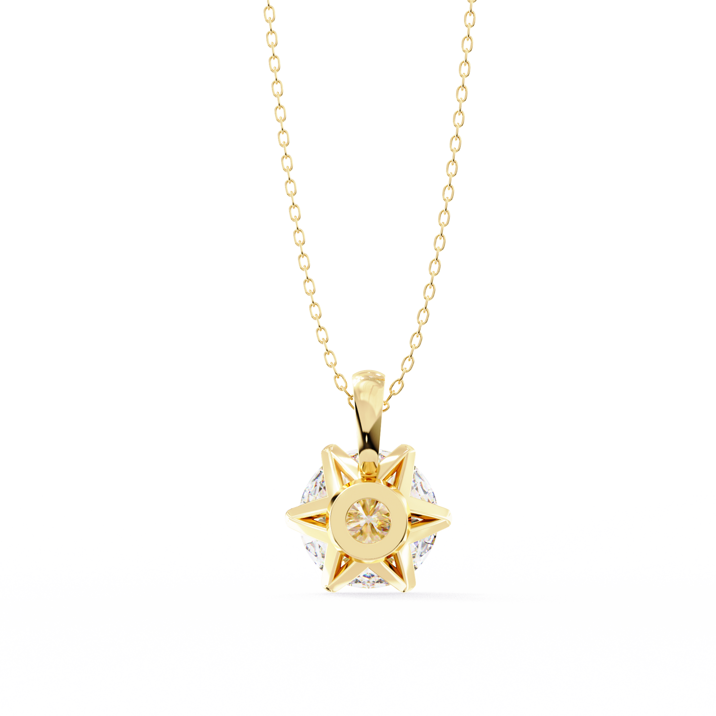 Luxe Core – Round Lab Diamond Solitaire Chain Pendant