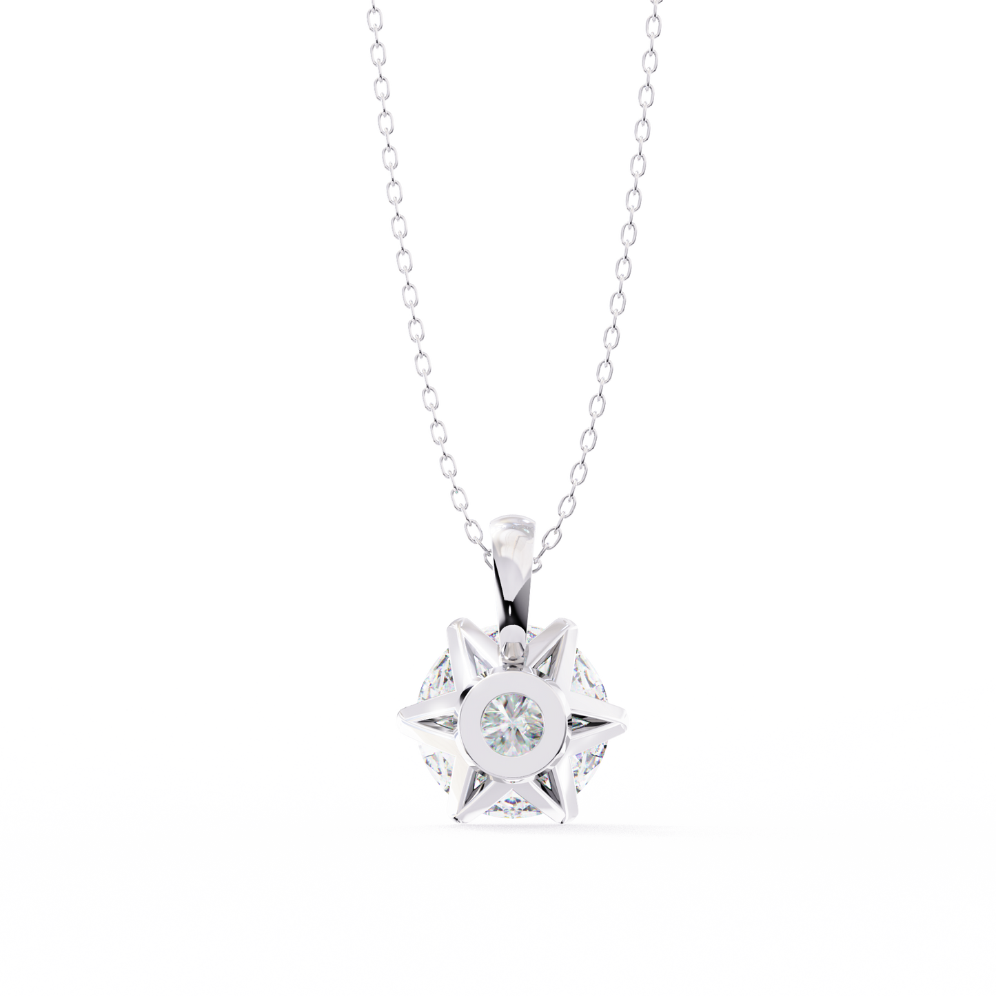 Luxe Core – Round Lab Diamond Solitaire Chain Pendant
