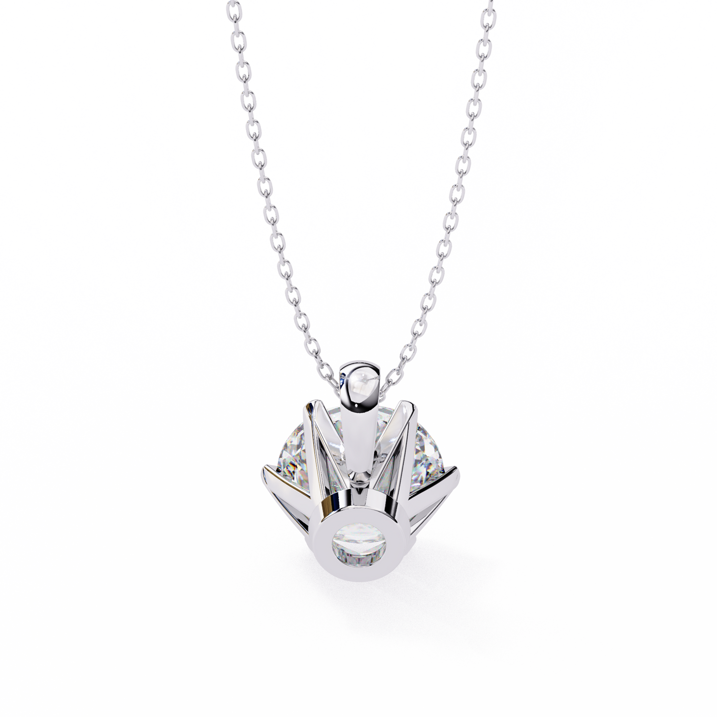Luxe Core – Round Lab Diamond Solitaire Chain Pendant