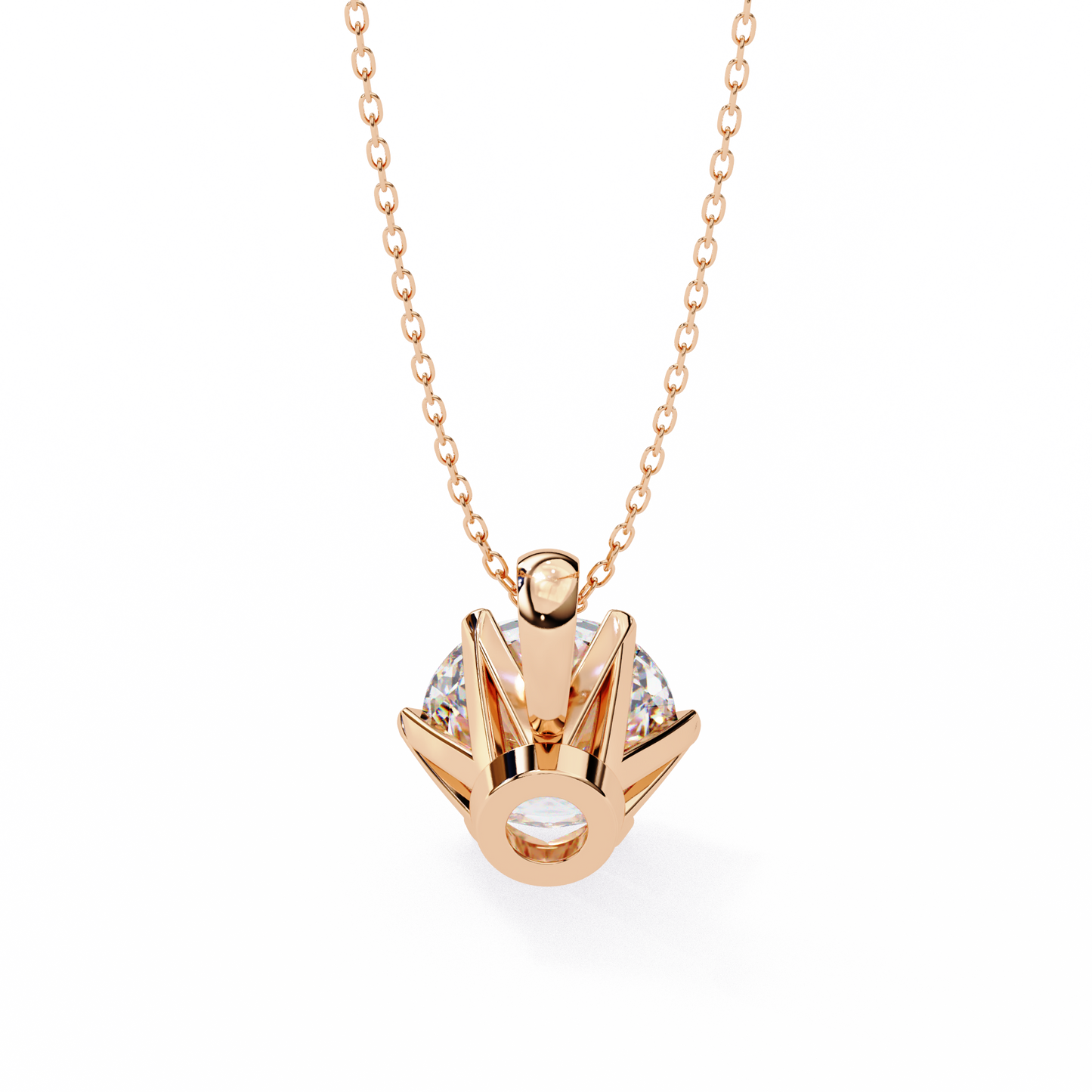 Luxe Core – Round Lab Diamond Solitaire Chain Pendant