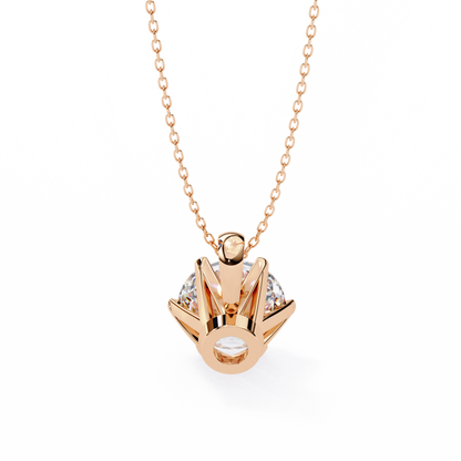 Luxe Core – Round Lab Diamond Solitaire Chain Pendant