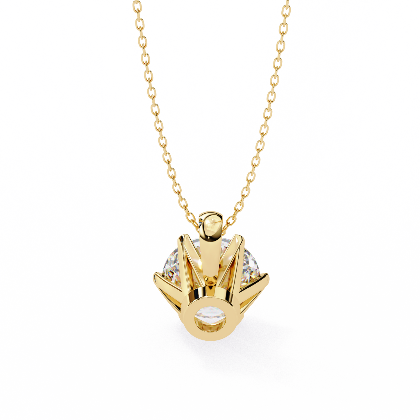 Luxe Core – Round Lab Diamond Solitaire Chain Pendant