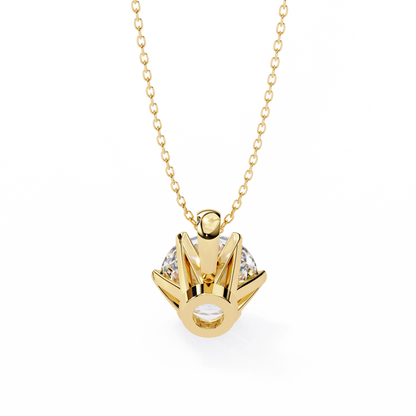 Luxe Core – Round Lab Diamond Solitaire Chain Pendant