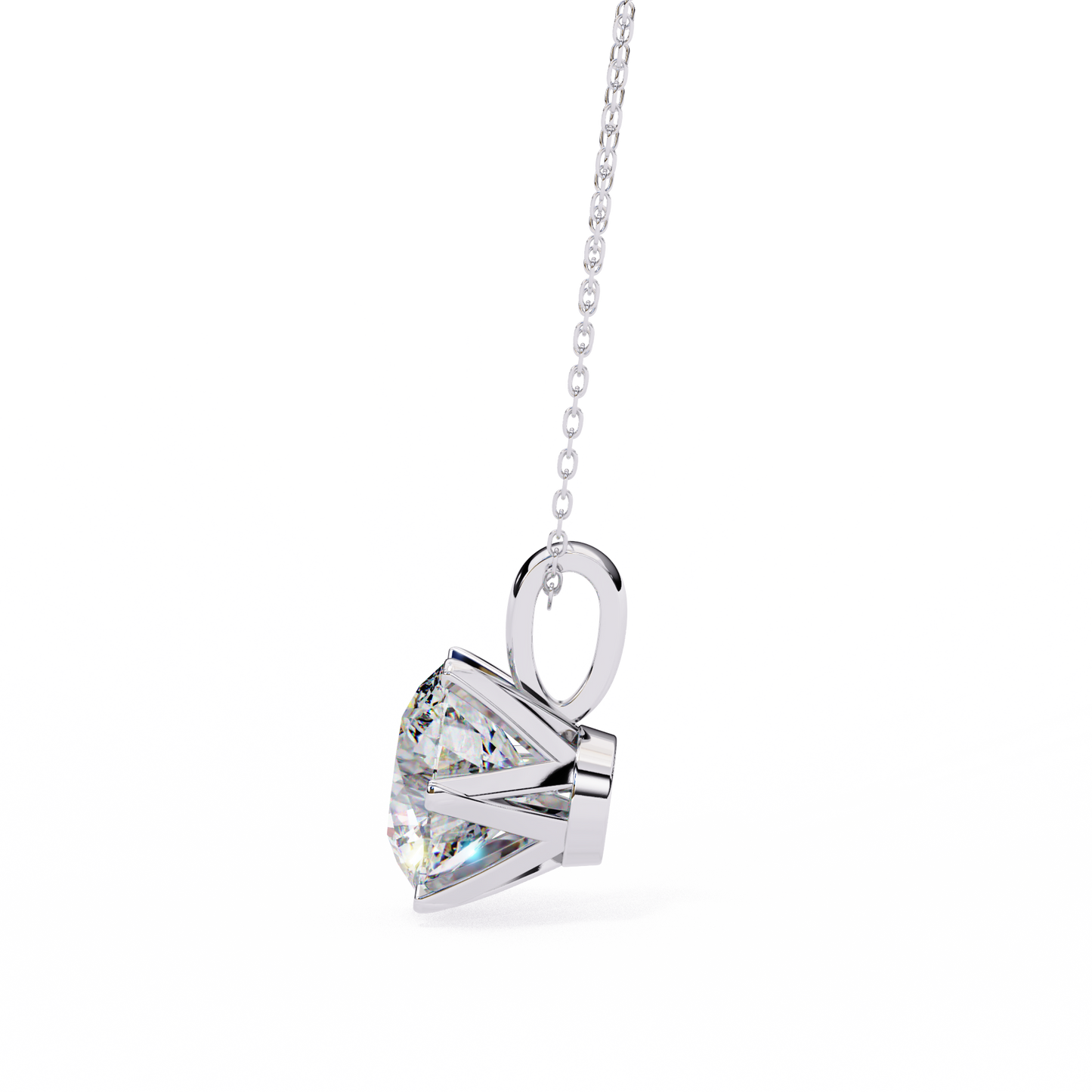 Luxe Core – Round Lab Diamond Solitaire Chain Pendant