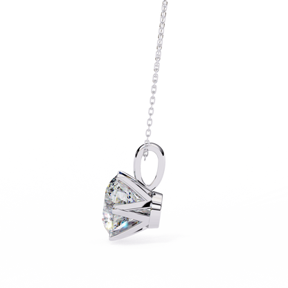 Luxe Core – Round Lab Diamond Solitaire Chain Pendant