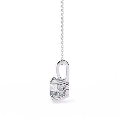 Brilliance Crest – Round Lab Diamond Elevated Chain Pendant