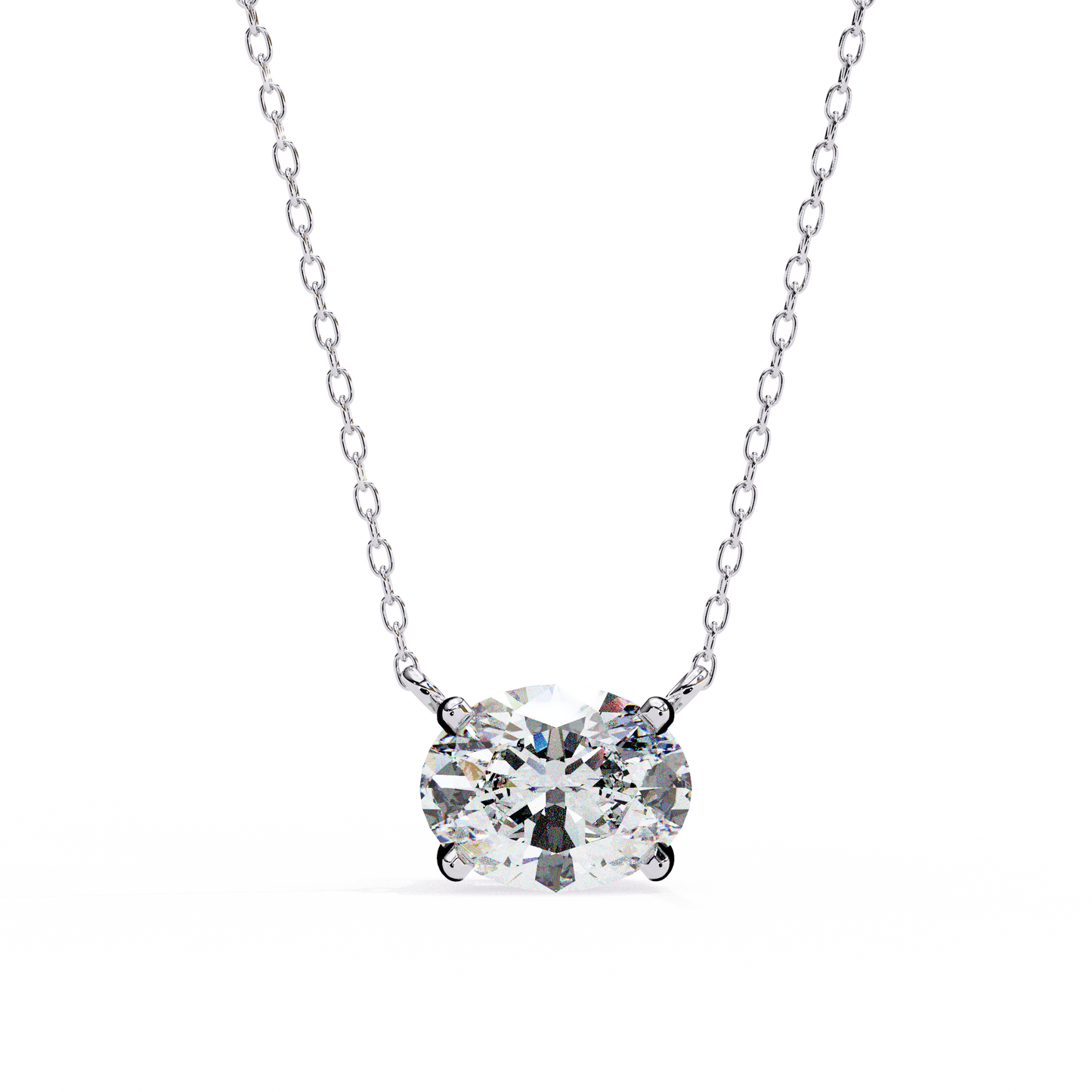 Oval Grace – Oval Cut Lab Diamond Solo Necklace