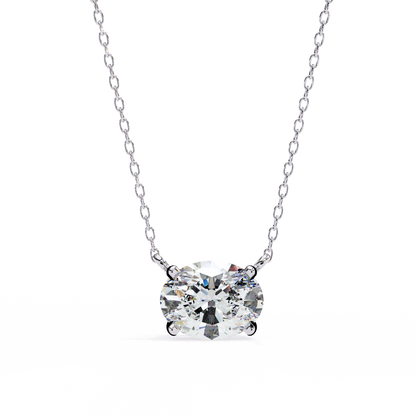 Oval Grace – Oval Cut Lab Diamond Solo Necklace