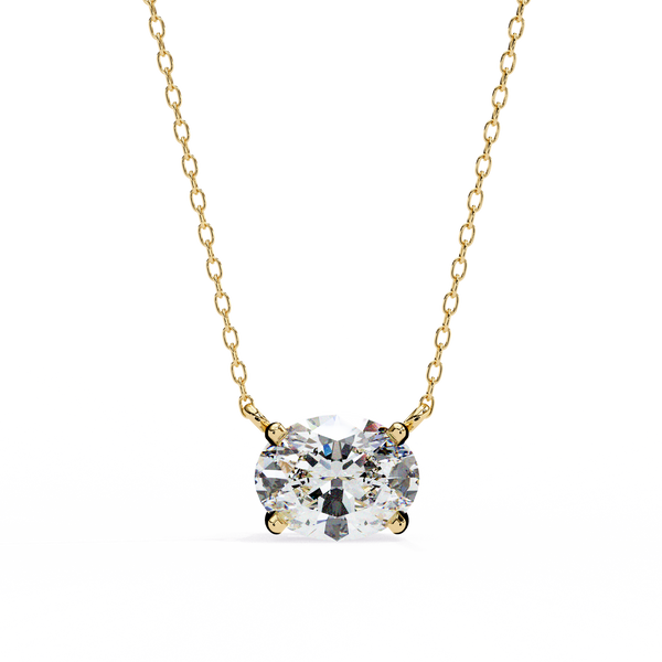 Oval Grace – Oval Cut Diamond Solo Necklace