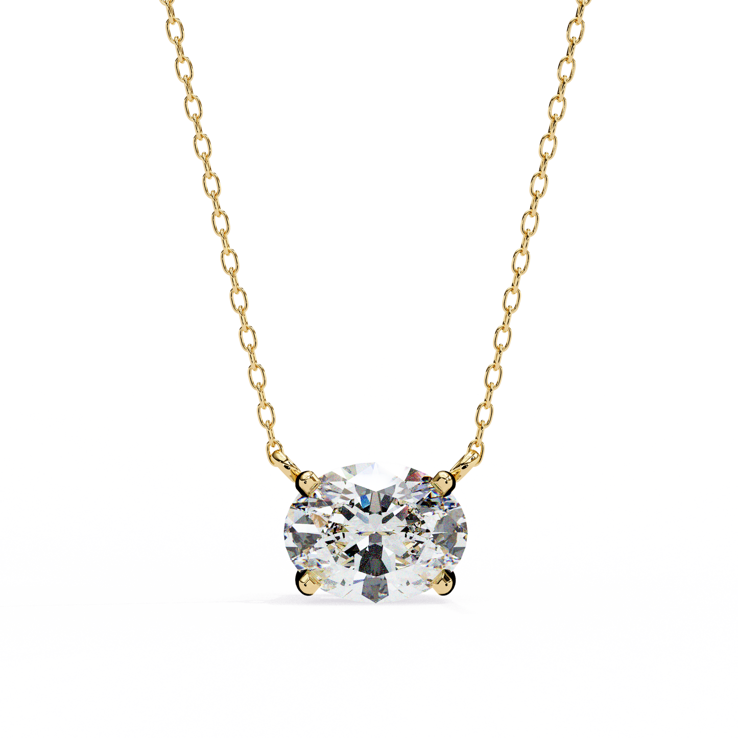 Oval Grace – Oval Cut Lab Diamond Solo Necklace