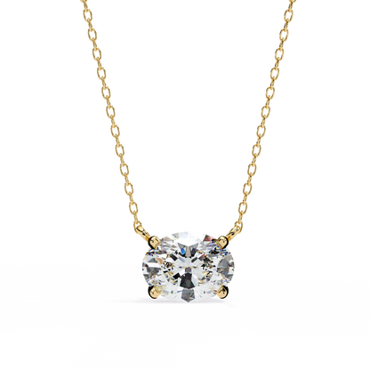 Oval Grace – Oval Cut Lab Diamond Solo Necklace