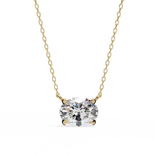 Oval Grace – Oval Cut Lab Diamond Solo Necklace