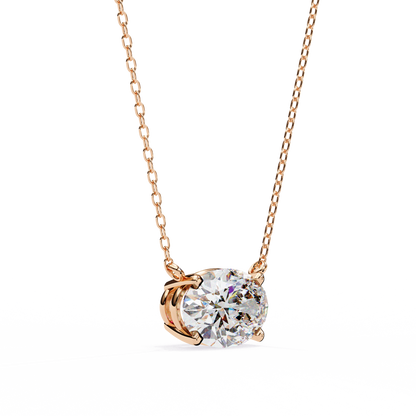 Oval Grace – Oval Cut Lab Diamond Solo Necklace