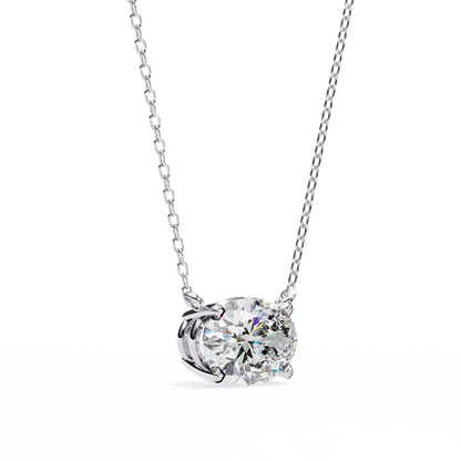 Oval Grace – Oval Cut Lab Diamond Solo Necklace
