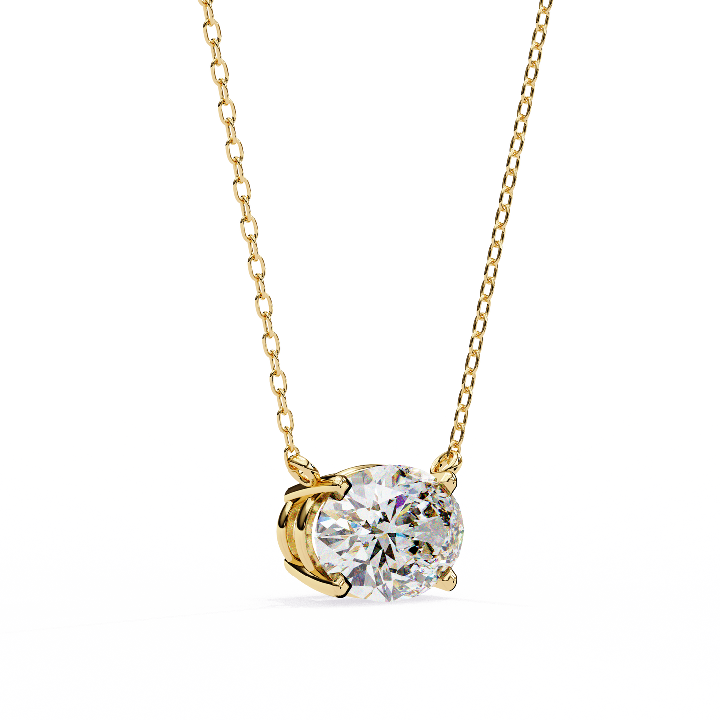 Oval Grace – Oval Cut Lab Diamond Solo Necklace