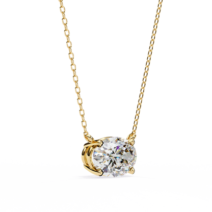 Oval Grace – Oval Cut Lab Diamond Solo Necklace