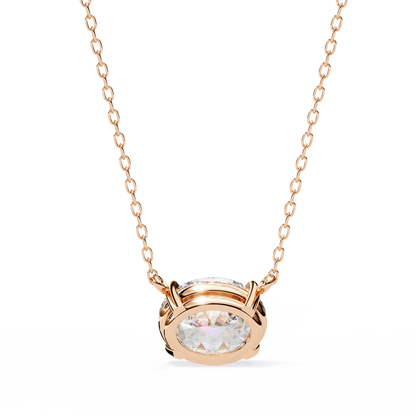 Oval Grace – Oval Cut Lab Diamond Solo Necklace