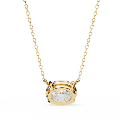 Oval Grace – Oval Cut Lab Diamond Solo Necklace