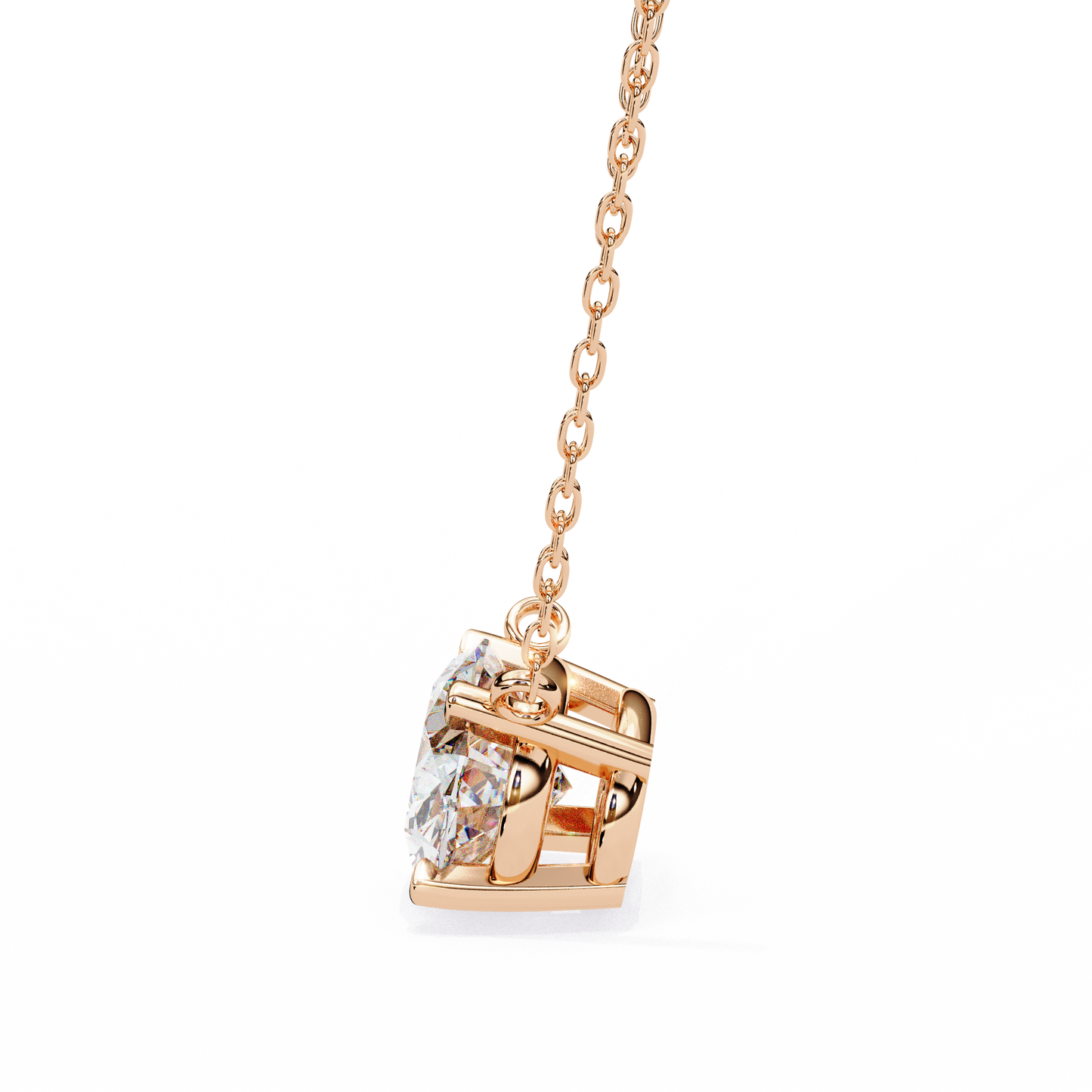 Oval Grace – Oval Cut Lab Diamond Solo Necklace