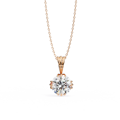 True Orbit – Round Lab Diamond Bezel Pendant