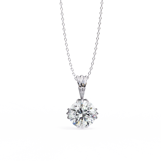 True Orbit – Round Lab Diamond Bezel Pendant