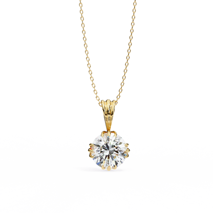 True Orbit – Round Lab Diamond Bezel Pendant