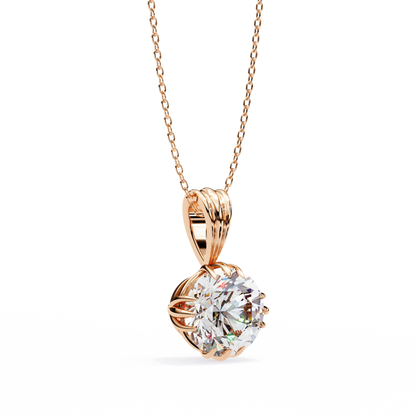 True Orbit – Round Lab Diamond Bezel Pendant