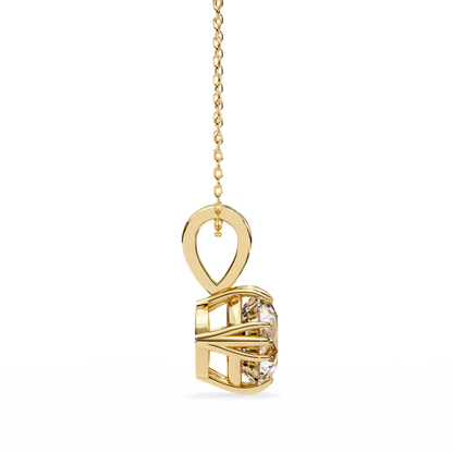 True Orbit – Round Lab Diamond Bezel Pendant