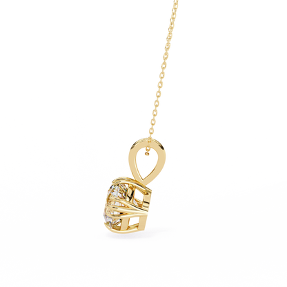 True Orbit – Round Lab Diamond Bezel Pendant
