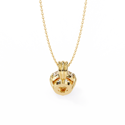 True Orbit – Round Lab Diamond Bezel Pendant